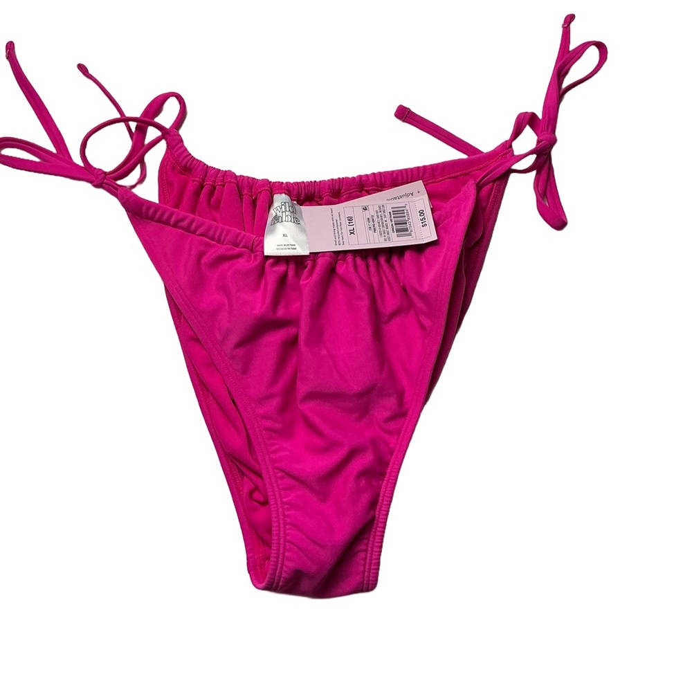 Wild Fable Pink Bikini Bottom with Adjustable Ties